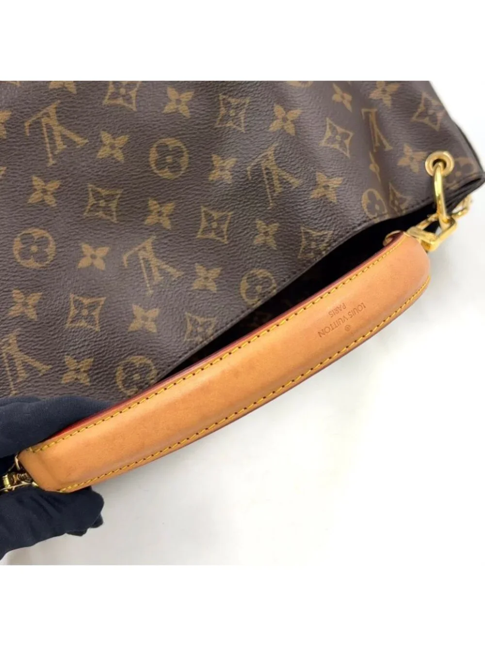 Louis Vuitton Metis Monogram Leather Brown Light Handbag Gold